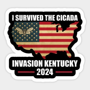 I Survived The Cicada Invasion Kentucky 2024 Sticker